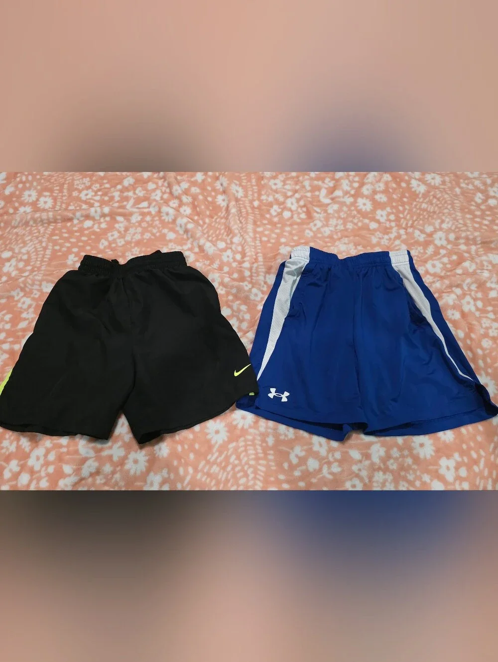 Under Armour Royal Blue and Black Nike Boys' Athletic Shorts